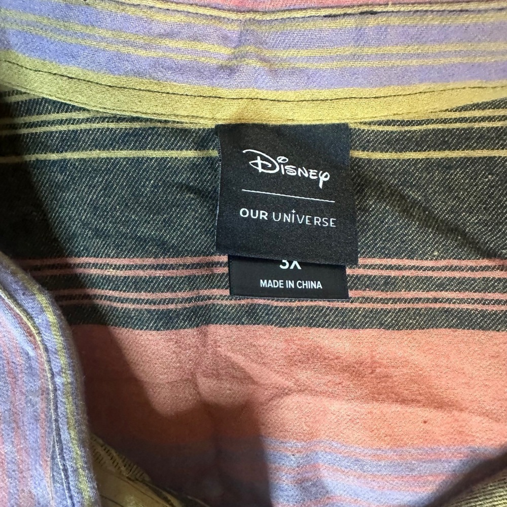 Disney Our Universe Sally Striped Flannel Shirt Nightmare Before Christmas - Picture 4 of 14